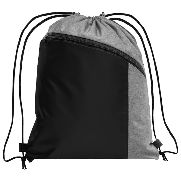 Geneva Drawstring Backpack - 210D Polyester - Black / 4 Color inkjet