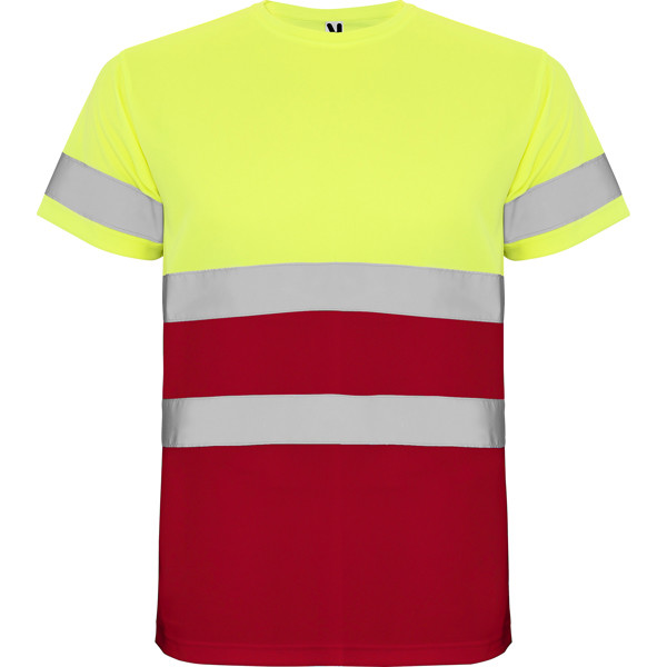 Av Camiseta Delta T - Rojo Laboral/Amarillo Flúor / 4XL