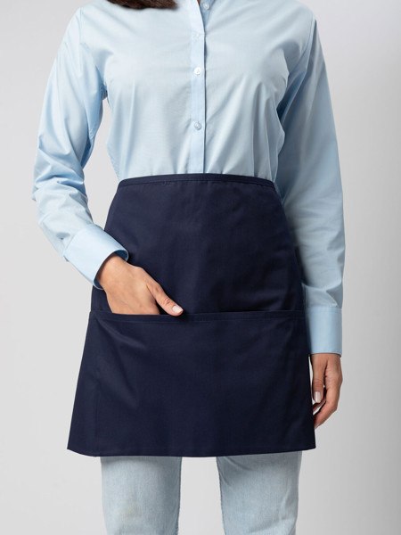 Half apron with large pocket - Black