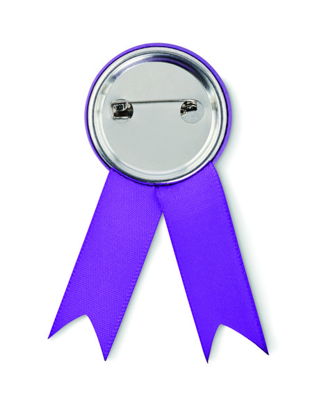 Ribbon style badge pin Lazo - Violet