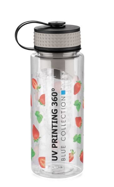 Water bottle with fruit container FRUGT 800 ml - grey