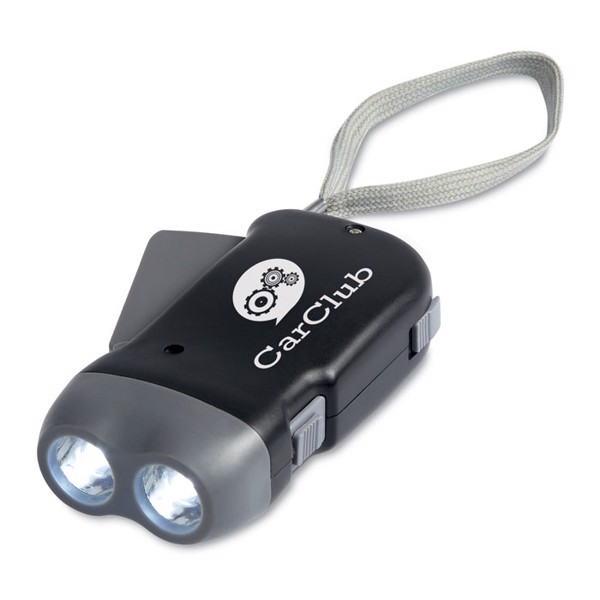 Robin LED dynamo torch, ABS, 2 LEDs