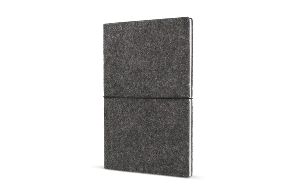 Carnet A5 en feutrine - Gris foncé