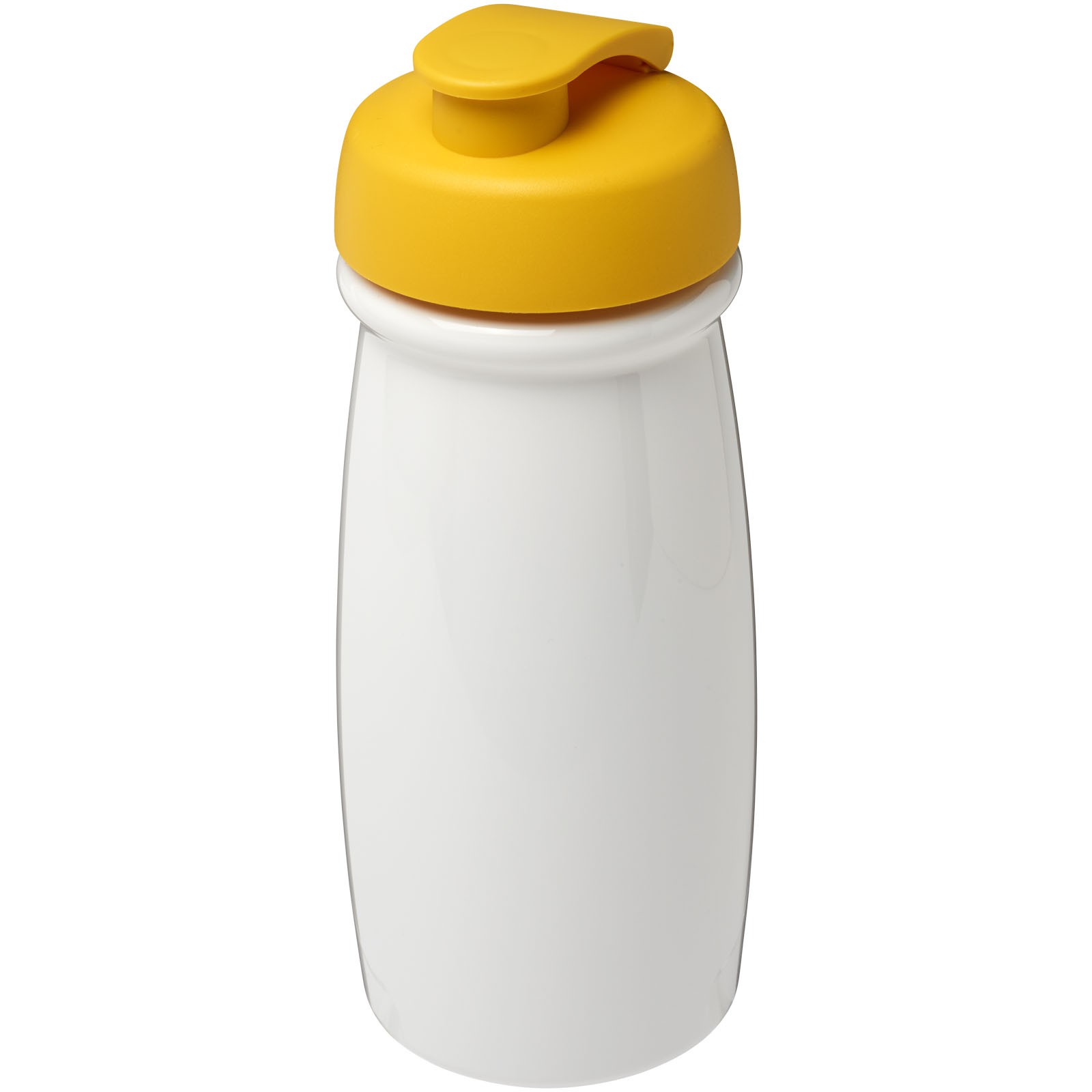 Bidon H2O Pulse® o pojemności 600 ml z wieczkiem zaciskowym - Biały / Żółty