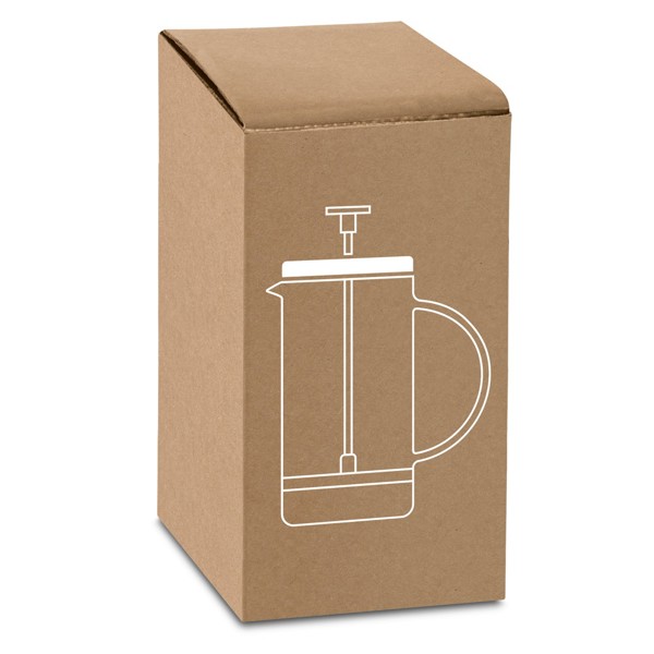 JENSON. Cafetière 600mL en verre borosilicate et acier inox