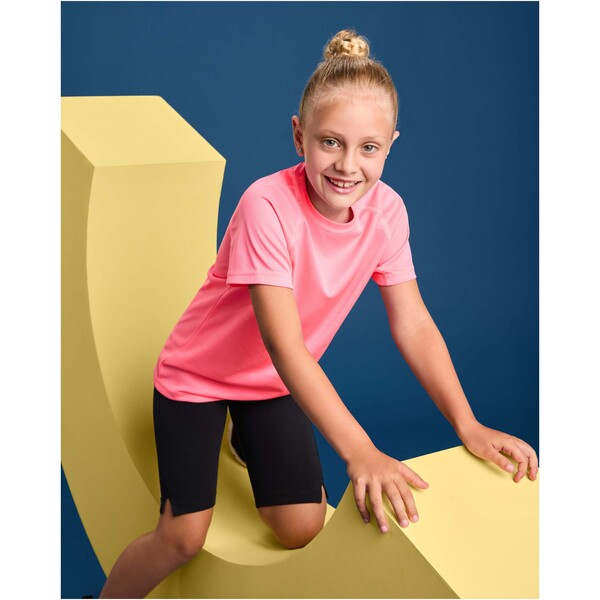 T-shirt sportiva a maniche corte da bambino da 135 g/m² Bahrain - Giallo fluo / 8