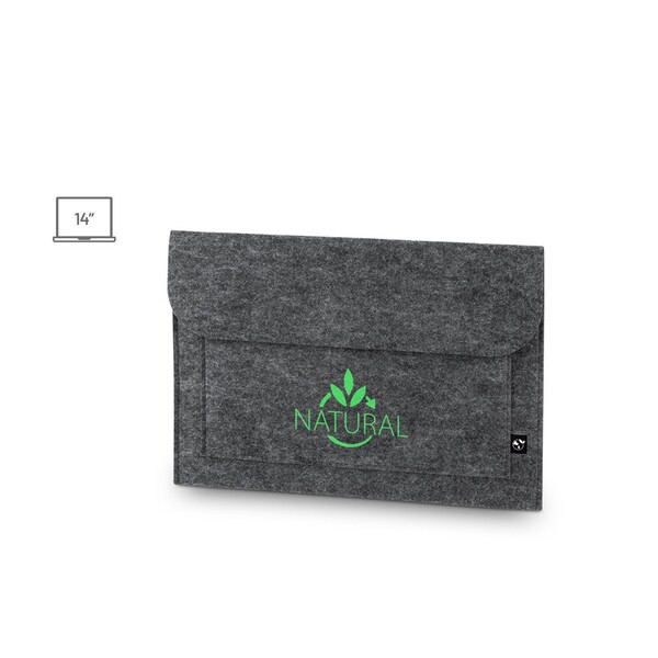 FELPY SLEEVE. Torba za laptop od recikliranog filca (100% rPET) - Tamno Siva