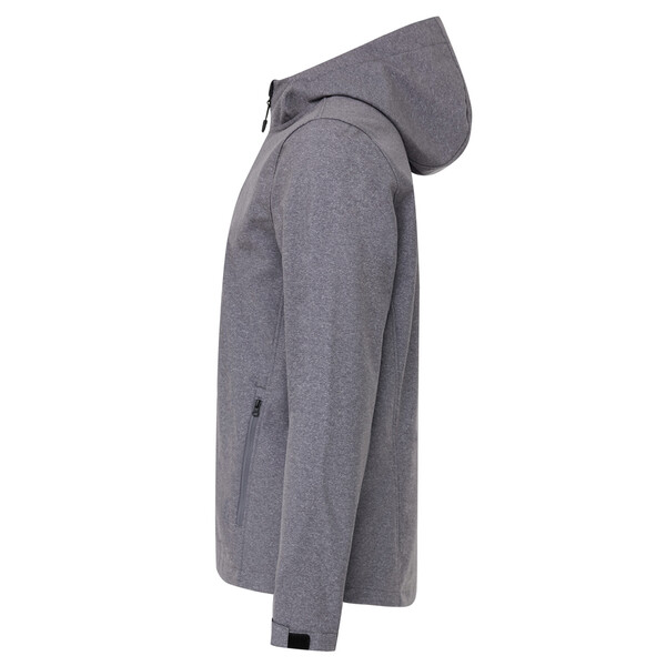Pánská soft shell bunda IQONIQ Makalu z recykl. polyesteru - Vulcano Heather Grey / L