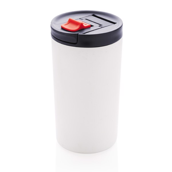 Double wall vacuum leakproof lock mug 300ml - White / Blue