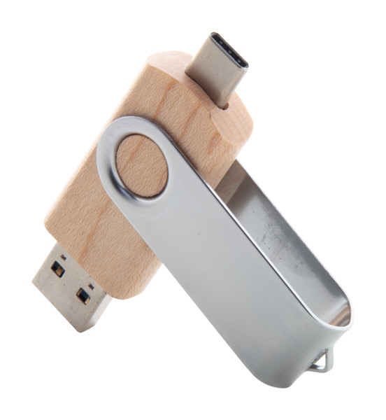 Otg Usb Flash Drive BooSpin - Natural / 4 GB