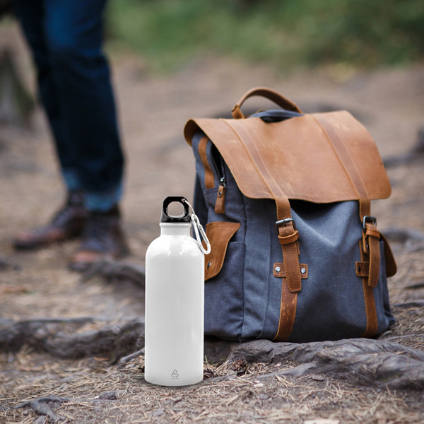 Sports bottle 500 ml with carabiner clip | Brenda - white