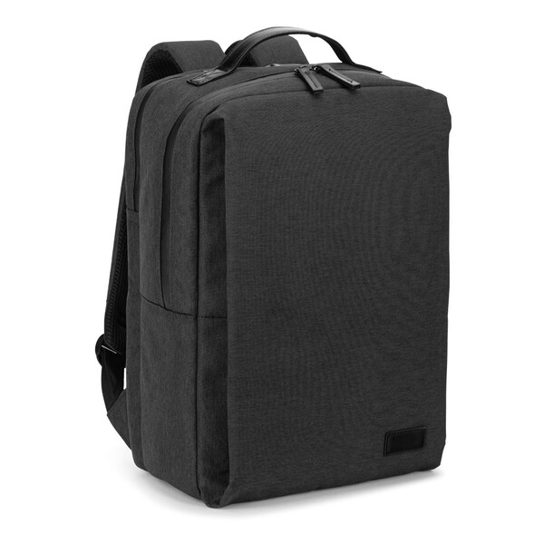 GLASGOW. Laptop backpack (17") made from high-density 600D recycled polyester (20L) - Dark Grey