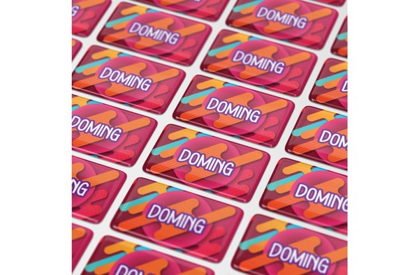 Doming Rectangle 40x20 mm - White