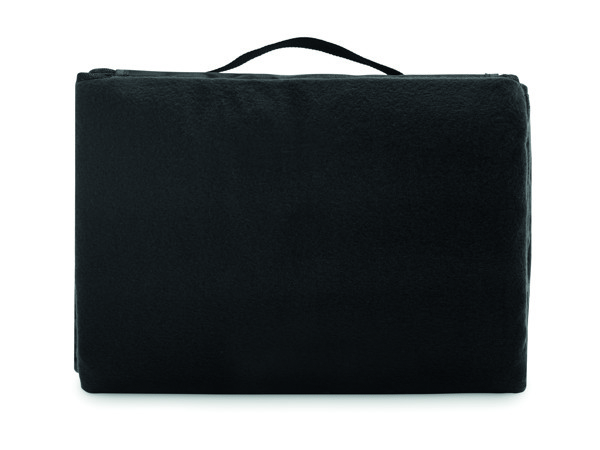 Polar fleece picnic blanket Costa - Black