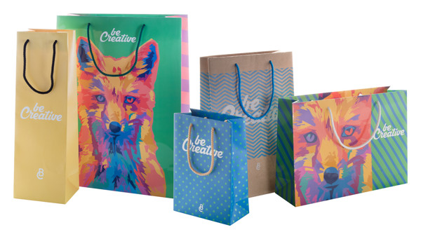 Creashop W paper bag 390x130x90 mm, PP handles