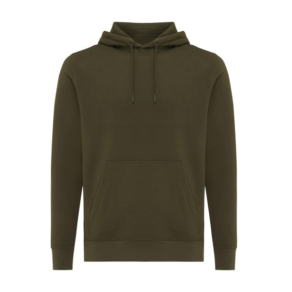 Lehká mikina s kapucí Iqoniq Rila z recykl. bavlny - Khaki / L