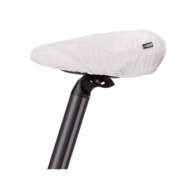 Bypro Rpet saddle cover, RPET, elastic trim - White