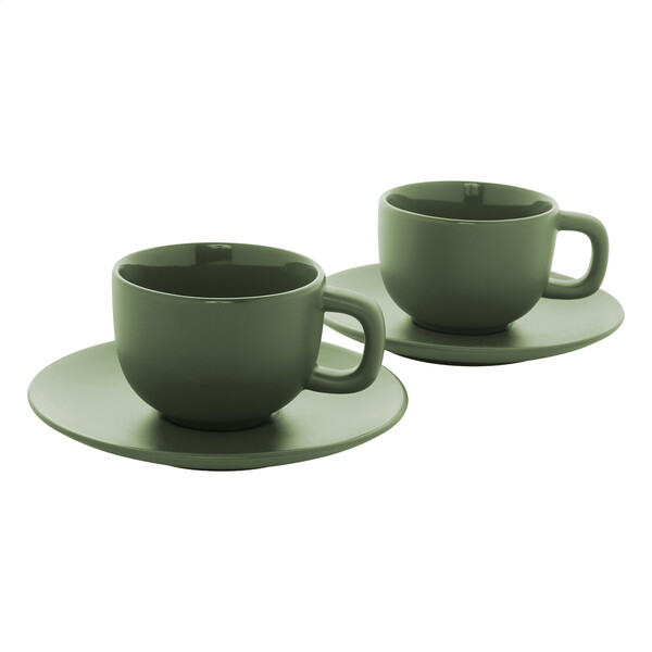 Zestaw filiżanek do cappuccino Caturra Plus - Zielony