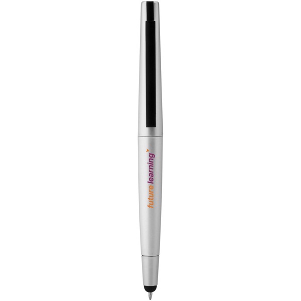 Kuličkové pero a stylus Naju s přenosným diskem 4 GB - Stříbrný / 4GB