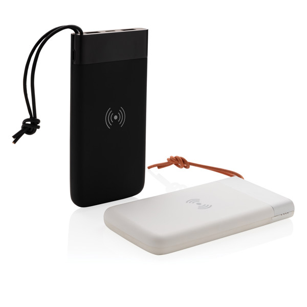 Aria powerbank 8000 mAh, 5W brezžično polnjenje - Bela