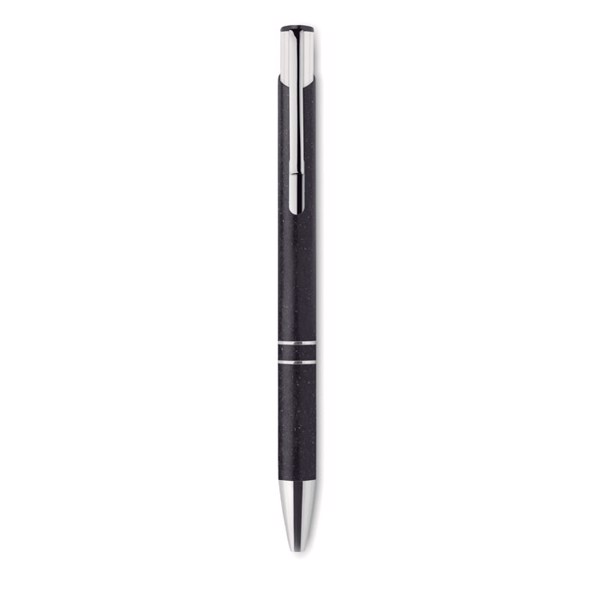 Wheat Straw/ABS push type pen Bern Pecas - Black