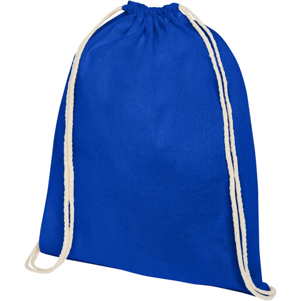 Sac à dos Oregon en coton de 140 g/m² avec cordon de serrage 5L - Bleu royal