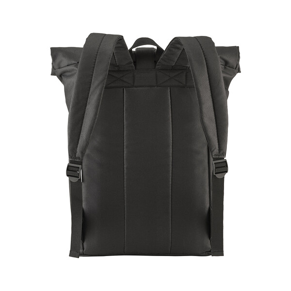 Recycled Polyester R-Pet Pc  (17") Backpack With Exterior Zippered Pocket - Black