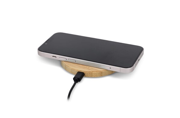 Pad de charge sans fil en bambou 15W