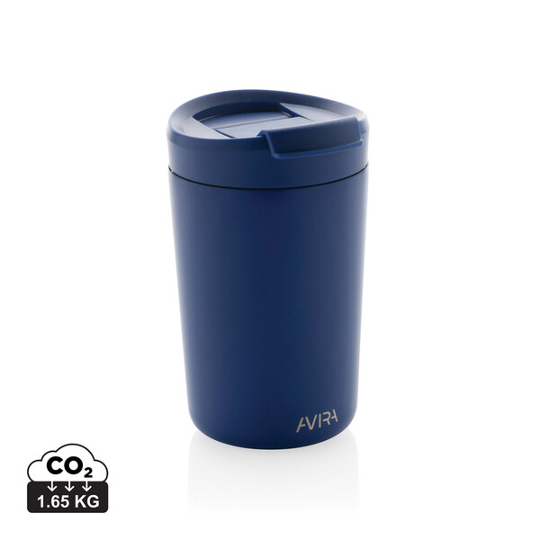 Mug 300ml en acier recyclé RCS Avira Alya - Bleu Royal