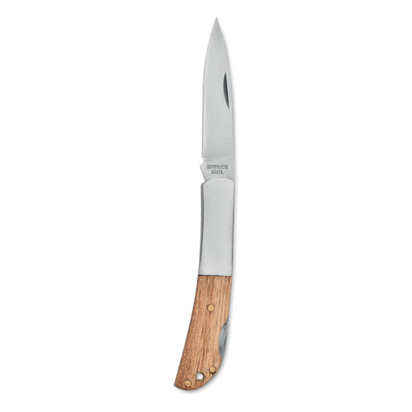 Foldable knife in acacia wood Skarp