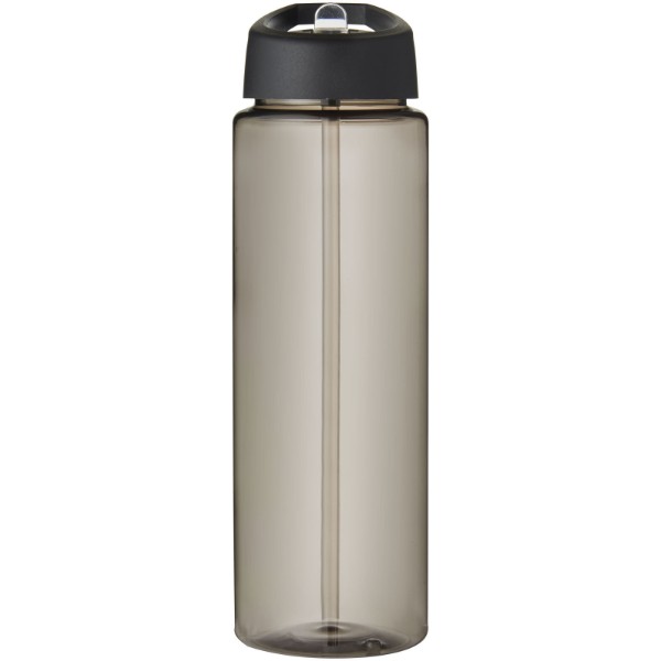 H2O Vibe 850 ml športová fľaša s uzáverom s výlevkou - Uhľová / Jednofarebná čierna