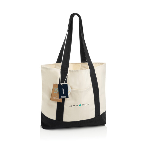 SHOP LOCAL AWARE™ recycled cotton 350gsm Tote bag - Zwart
