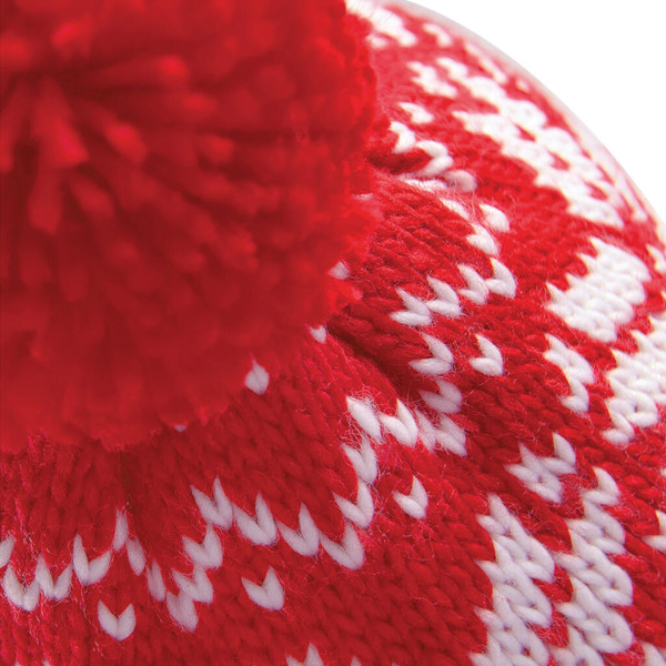 Fair Isle Snowstar® Beanie - Black / White / ONE SIZE