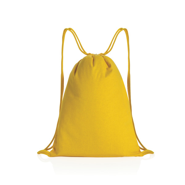 Sac à dos cordelettes en coton recyclé 145 gr Impact AWARE™ - Jaune