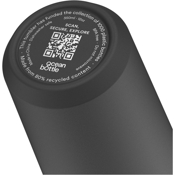 Fľaša Ocean Bottle 350 ml izolovaný pohár - Čierny dym
