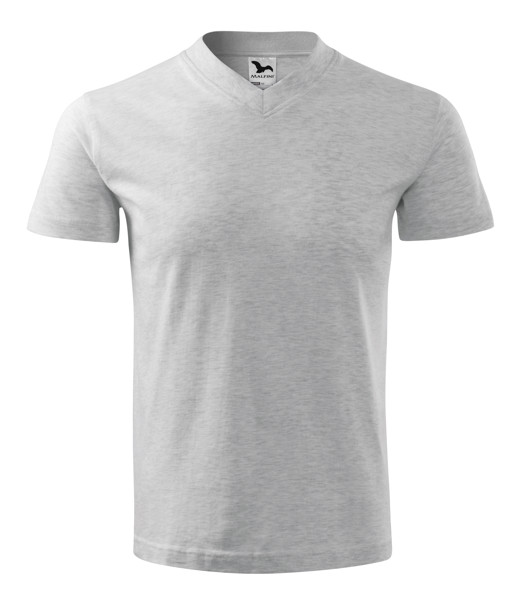 Tričko Unisex Malfini® V-Neck - Svetlosivý Melír / L