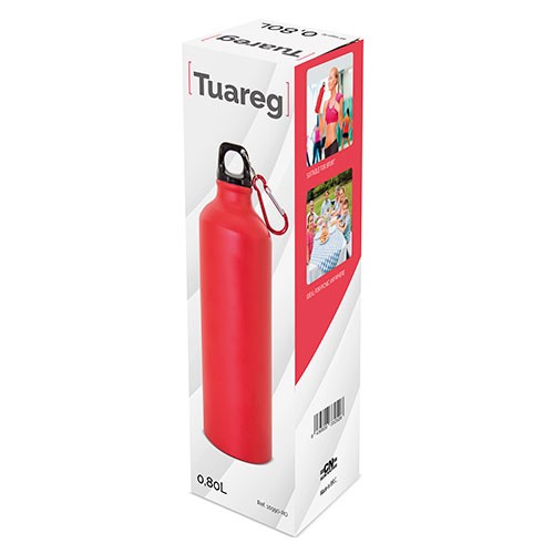 GARRAFA DE ALUMÍNIO COM MOSQUETÃO 800ml "TUAREG" -