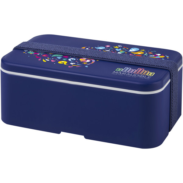 Lunch box MIYO 700 ml à un bloc - Bleu / Bleu