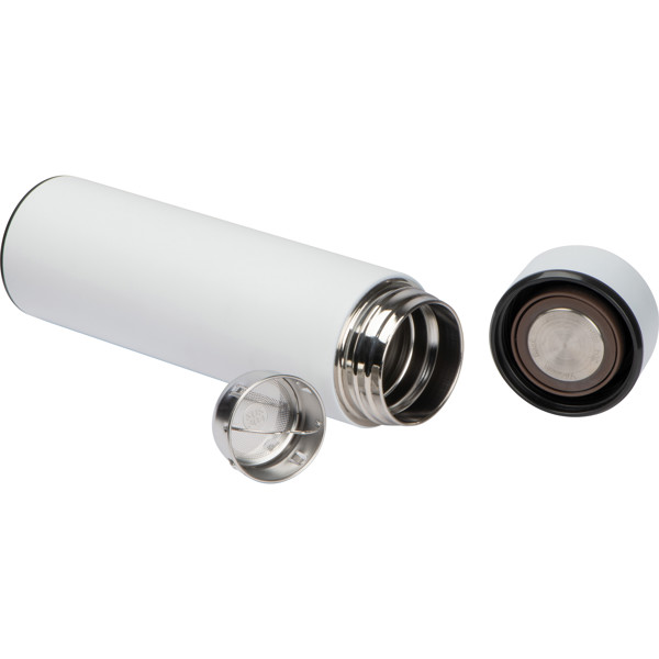 Drinking bottle with LED display WINSTON - White
