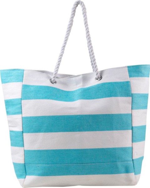 Saco de praia em algodão Luzia - Light Blue