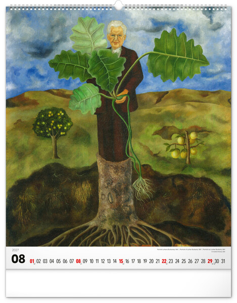 Notique Nástěnný Kalendář Frida Kahlo 2027, 48 x 56 cm