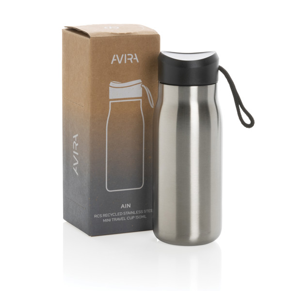 Avira Ain 150ml Reiseflasche aus RCS rec. Stainless-Steel - Silber