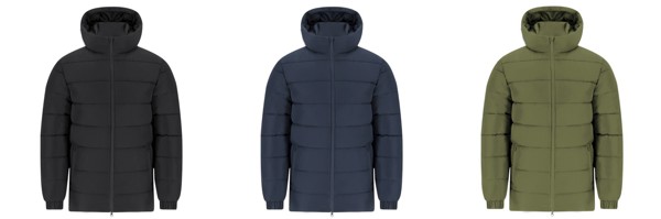 Parka Acolchoada com capuz Eren - Sempre-verde 