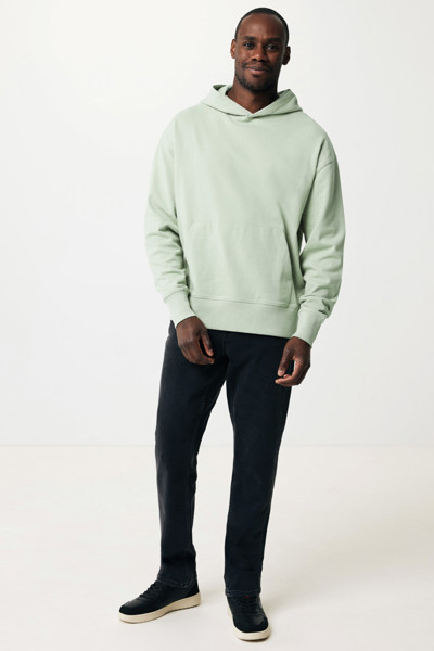 Mikina s kapucí Iqoniq Yoho relaxed fit z recykl. bavlny - Iceberg Green / XL