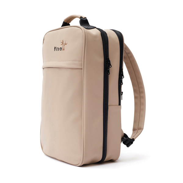 Vinga Baltimore laptop backpack 17 inch, PU - Greige