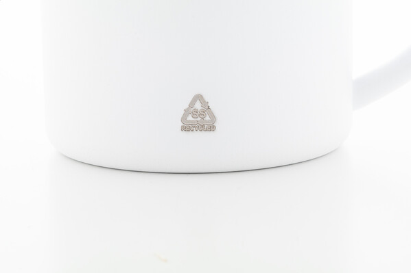 Recycled Stainless Steel Mug Hossa - White