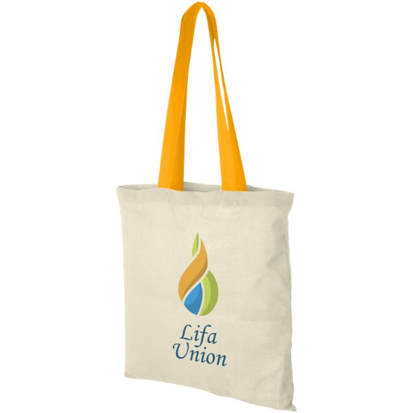 Nevada 100 g/m²  katoenen draagtas 7L - Natuur / Oranje