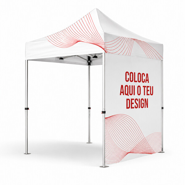 Kit de Tenda 1,5x1,5m, Impressão em Poliéster 100% 115g/m² - |--- 1 Parede