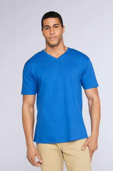 Premium Cotton® Adult V-Neck T-Shirt - Red / L