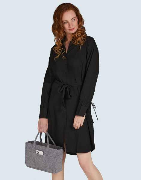Pocket Felt Shopper - Grey Melange / ONE SIZE